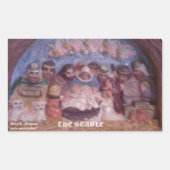 "DIE CHRISTMAS STABIL" RECTANGULAR STICKER (Vorderseite)