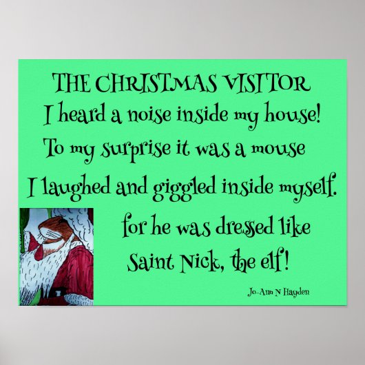 DIE CHRISTMAS VISITER POEM POSTER (Vorne)