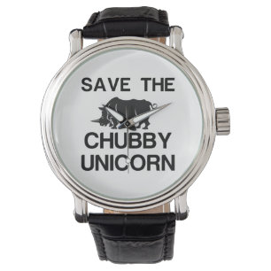 DIE CHUBBY UNICORN RHINO gerettet Armbanduhr