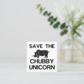 DIE CHUBBY UNICORN RHINO gerettet Telefonnummerkarte (Stehend Vorderseite)