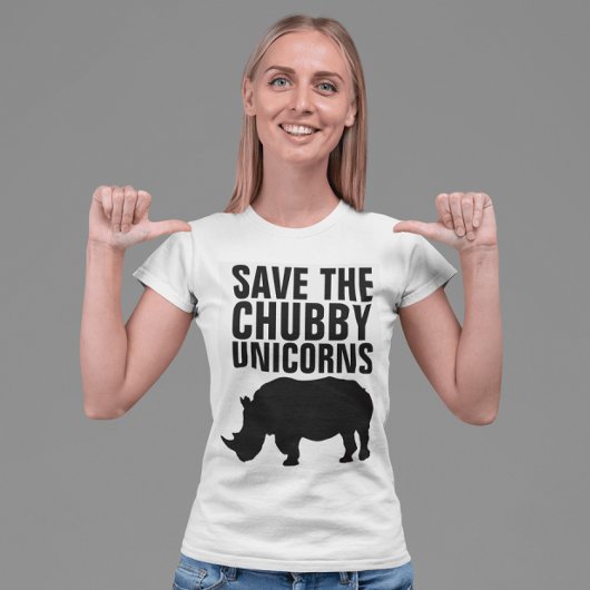 DIE CHUBBY UNICORNS Funny T - Shirt gerettet