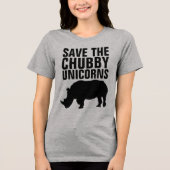 DIE CHUBBY UNICORNS Funny T - Shirt gerettet (Vorderseite)