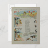 Die Cicada und die Ameise aus den Fabeln Postkarte (Vorne/Hinten)