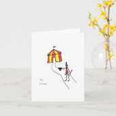 Die Circus-Karte Karte (Gelbe Blume)