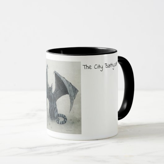 Die City Battycat-Tasse Tasse (VorderseiteRechts)