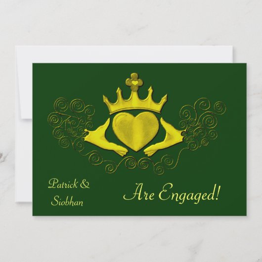 Die Claddagh (Gold) Einladung (Vorderseite)