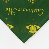 Die Claddagh (Gold) Fleecedecke (Ecke)