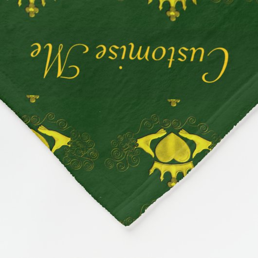 Die Claddagh (Gold) Fleecedecke (Ecke)