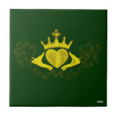Die Claddagh (Gold) Fliese (Vorderseite)