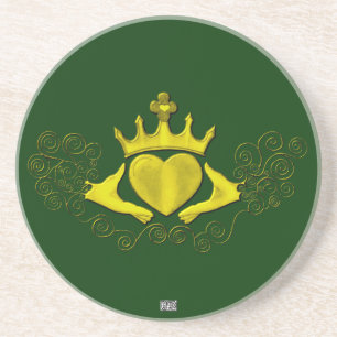 Die Claddagh (Gold) Getränkeuntersetzer