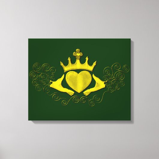 Die Claddagh (Gold) Leinwanddruck (Vorderseite)