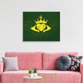 Die Claddagh (Gold) Leinwanddruck (Insitu (Wohnzimmer))