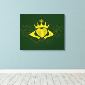 Die Claddagh (Gold) Leinwanddruck (Insitu (Holzboden))