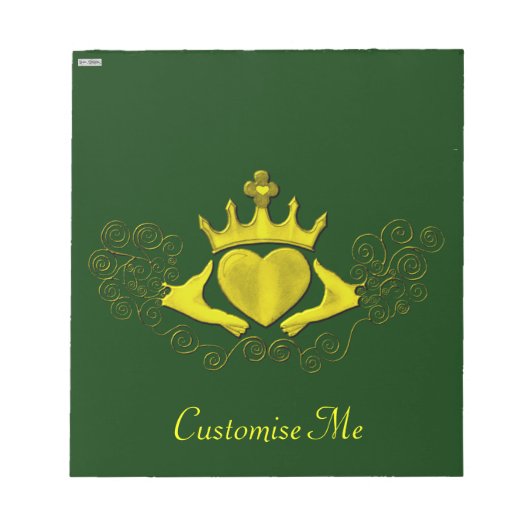 Die Claddagh (Gold) Notizblock (Vorderseite)