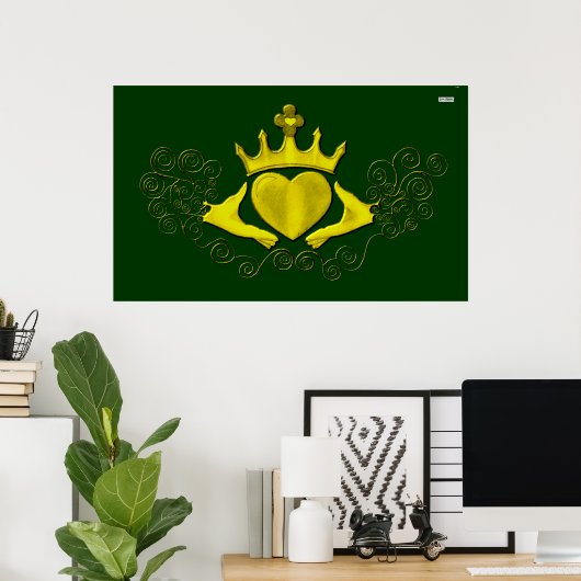 Die Claddagh (Gold) Poster (Heimbüro)