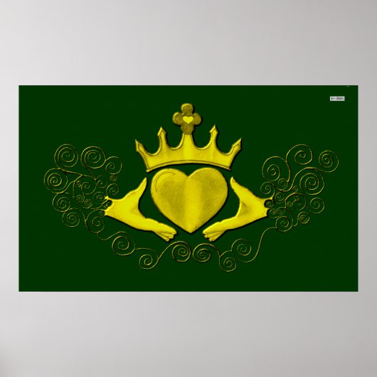 Die Claddagh (Gold) Poster (Vorne)