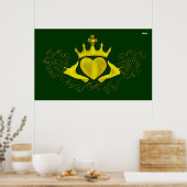 Die Claddagh (Gold) Poster (Küche)