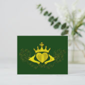 Die Claddagh (Gold) Postkarte (Stehend Vorderseite)