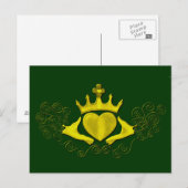 Die Claddagh (Gold) Postkarte (Vorne/Hinten)