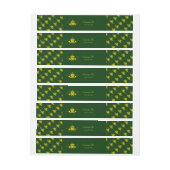 Die Claddagh (Gold) Rundum-Adressaufkleber (Bogen)