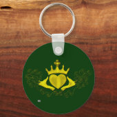 Die Claddagh (Gold) Schlüsselanhänger (Vorderseite)