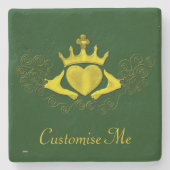 Die Claddagh (Gold) Steinuntersetzer (Vorderseite)