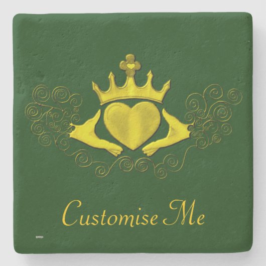 Die Claddagh (Gold) Steinuntersetzer (Vorderseite)