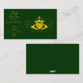 Die Claddagh (Gold) Visitenkarte (Vorne/Hinten)