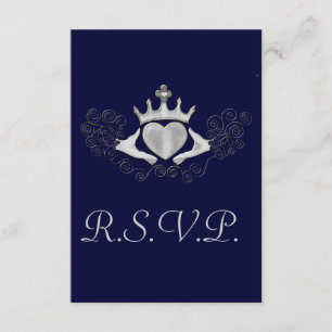 Die Claddagh R.S.V.P-Karte (Silver) RSVP Karte