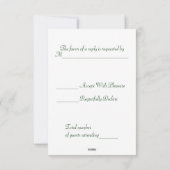 Die Claddagh R.S.V.P-Karte (Vollfarbe) RSVP Karte (Rückseite)