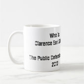 Die Clarence Graf Gideon Mugshot-Tasse Kaffeetasse (Links)