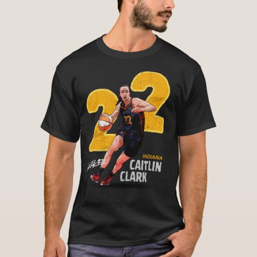 Die CLARK Cartoon Dribble BALL-Pose mit 22 Backgr T-Shirt (Vorderseite)