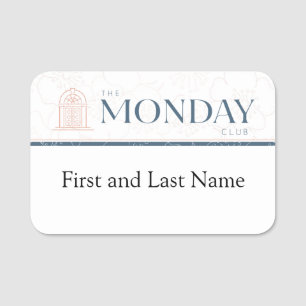 Die Classic-Tag-Nummer des Montag-Clubs Namensschild