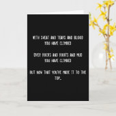 Die Climb Funny Birthday Grußkarte Karte (Gelbe Blume)