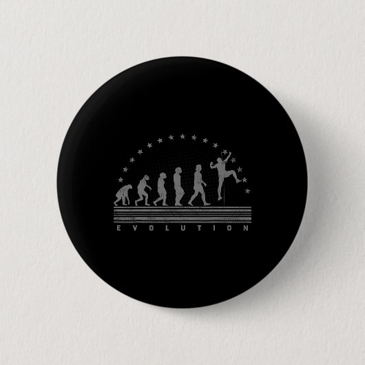 Die Climbing Evolution Retro Bouldering Männer Kle Button (Vorderseite)