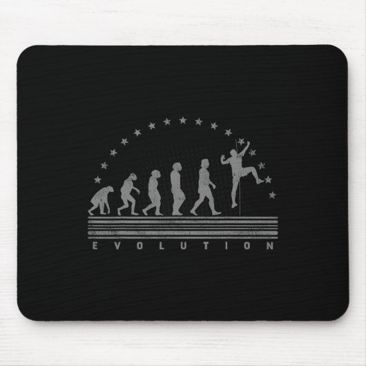 Die Climbing Evolution Retro Bouldering Männer Kle Mousepad (Vorne)