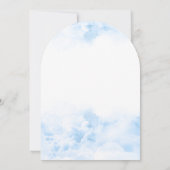 Die Cloud Nine Fluffy Cloud Baby Boy Showdusche Einladung (Rückseite)