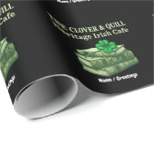 Die Clover & Quill: Heritage Irisches Café Celtic  Geschenkpapier (Rolleneckpunkt)