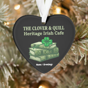Die Clover & Quill: Heritage Irish Café Celtic Ornament
