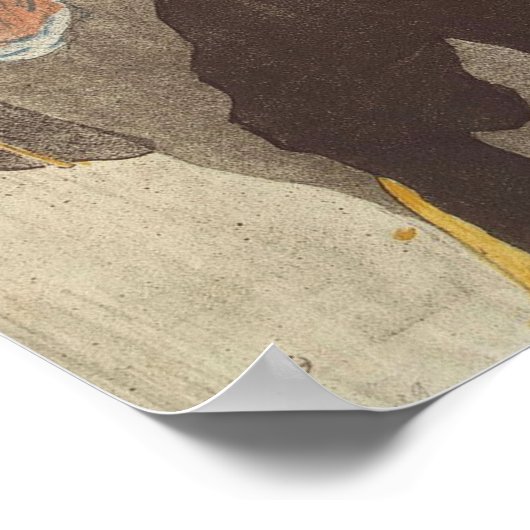 Die Clownesse in den Rouge, 1897 Poster (Ecke)