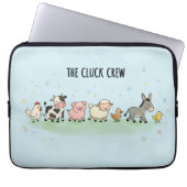 "Die Cluck-Crew" Laptopschutzhülle (Vorderseite)