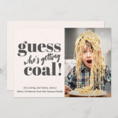 Die Coal Funny Foto Weihnachtskarte bekommen (Vorne/Hinten)