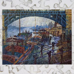 Die Coalmen von Claude Monet Puzzle<br><div class="desc">Das Coalmen (1875) von Claude Monet ist ein Vintager Impressionismus, der mit einem Stadtbild aufwartet, in dem die Hafenarbeiter Kohle aus den Schleppkähnen für die lokale Fabrik entlang der Seine entladen. Eine industrielle Szene mit Umweltverschmutzung. Über den Künstler: Claude Monet war Gründer der französischen impressionistischen Malerei, wobei die meisten seiner...</div>