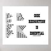 Die Codeerkennung ist unerlässlich (Morse-Code) Poster (Vorne)