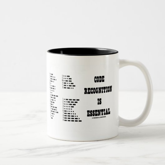 Die Codeerkennung ist unerlässlich (Morse-Code) Zweifarbige Tasse (Rechts)