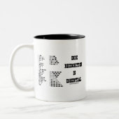 Die Codeerkennung ist unerlässlich (Morse-Code) Zweifarbige Tasse (Links)