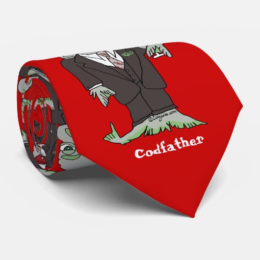 Die Codfather Cartoon-Fisch-Hals-Krawatte Krawatte (Gerollt)