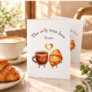 Die Coffee und Croissant Aufkleber der einzigen wa Einladung