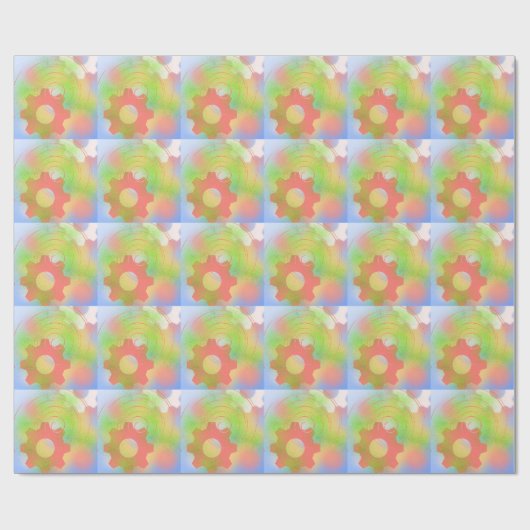 Die Cogs Abstrakt drehen Geschenkpapier (Flach)