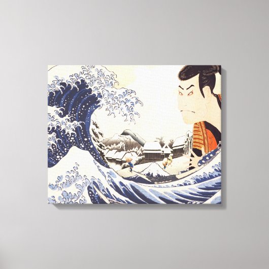 Die Collages der Great Wave Ukiyoe Leinwanddruck (Vorderseite)